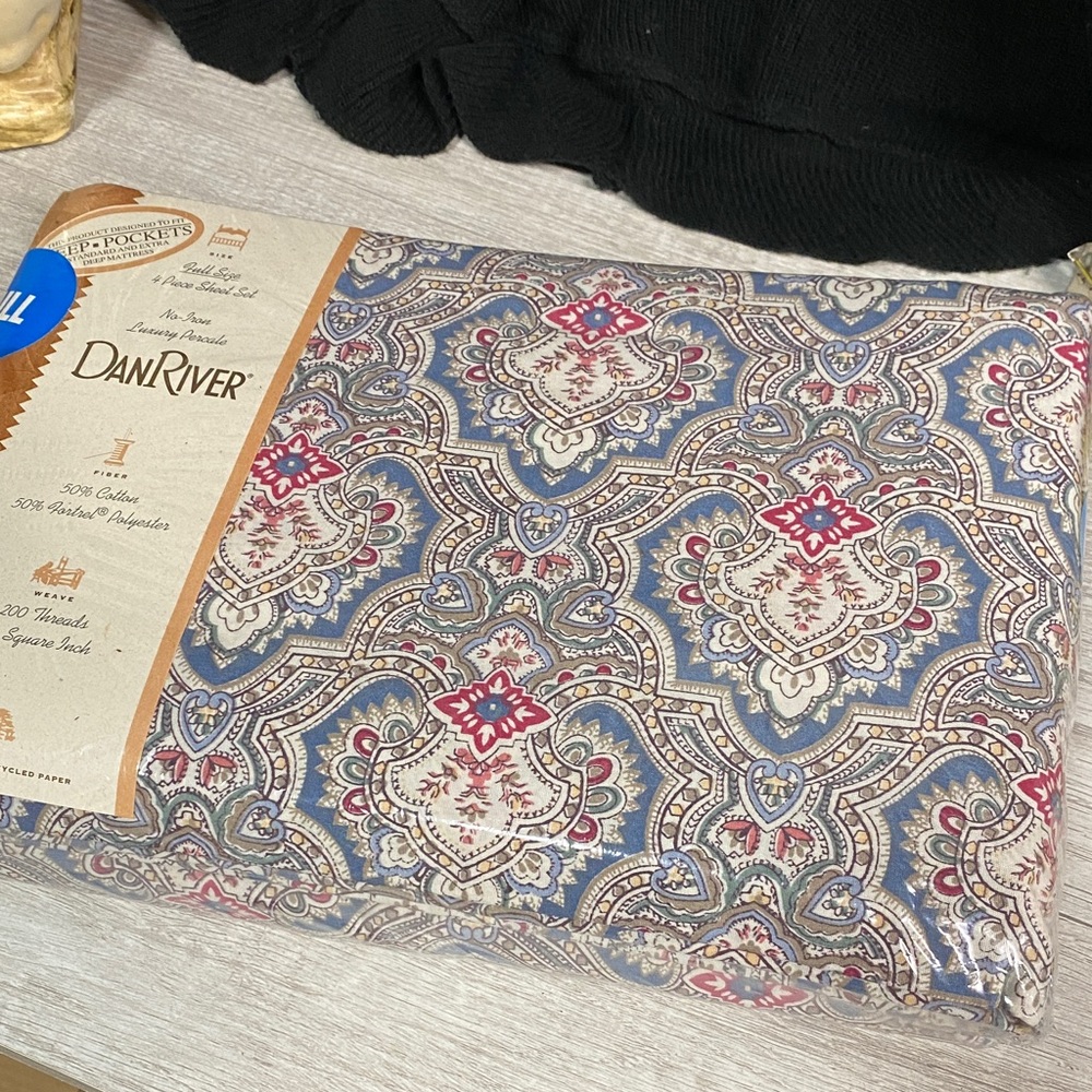 Dan River Paisley Bed Sheet Set USA made